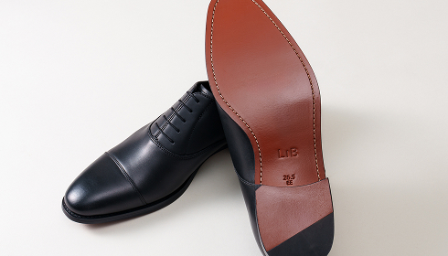 レザーソールxアッパー艶加工